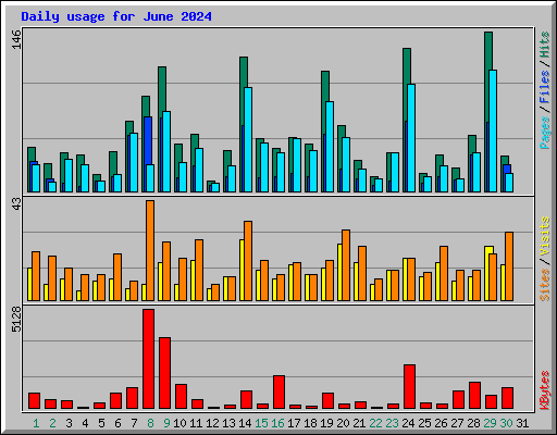 Daily usage for June 2024