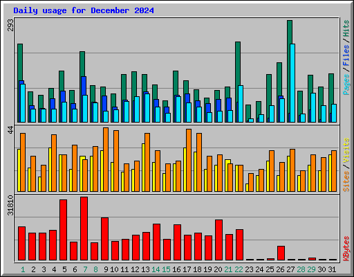 Daily usage for December 2024